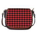 Red And Black Check Pattern Print Saddle Bag