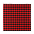 Red And Black Check Pattern Print Silk Bandana