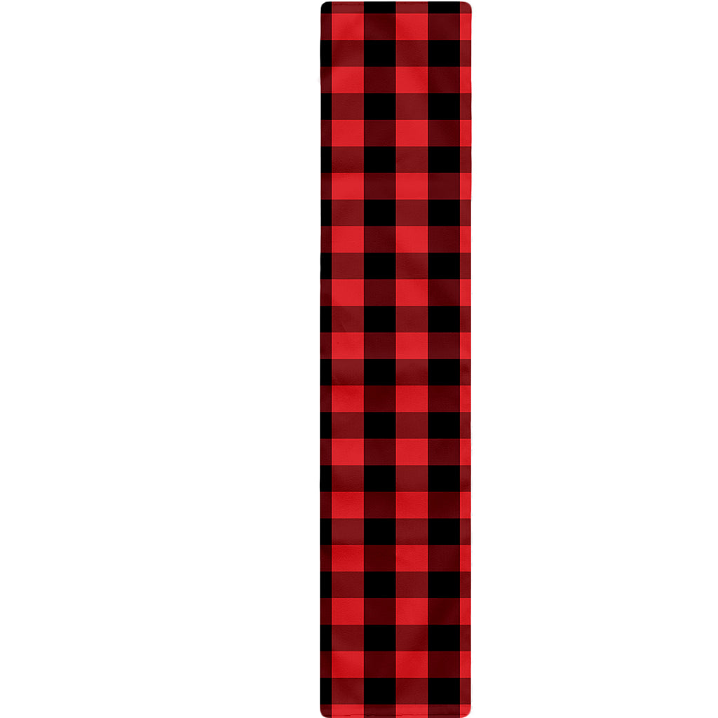 Red And Black Check Pattern Print Table Runner