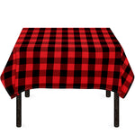 Red And Black Check Pattern Print Tablecloth