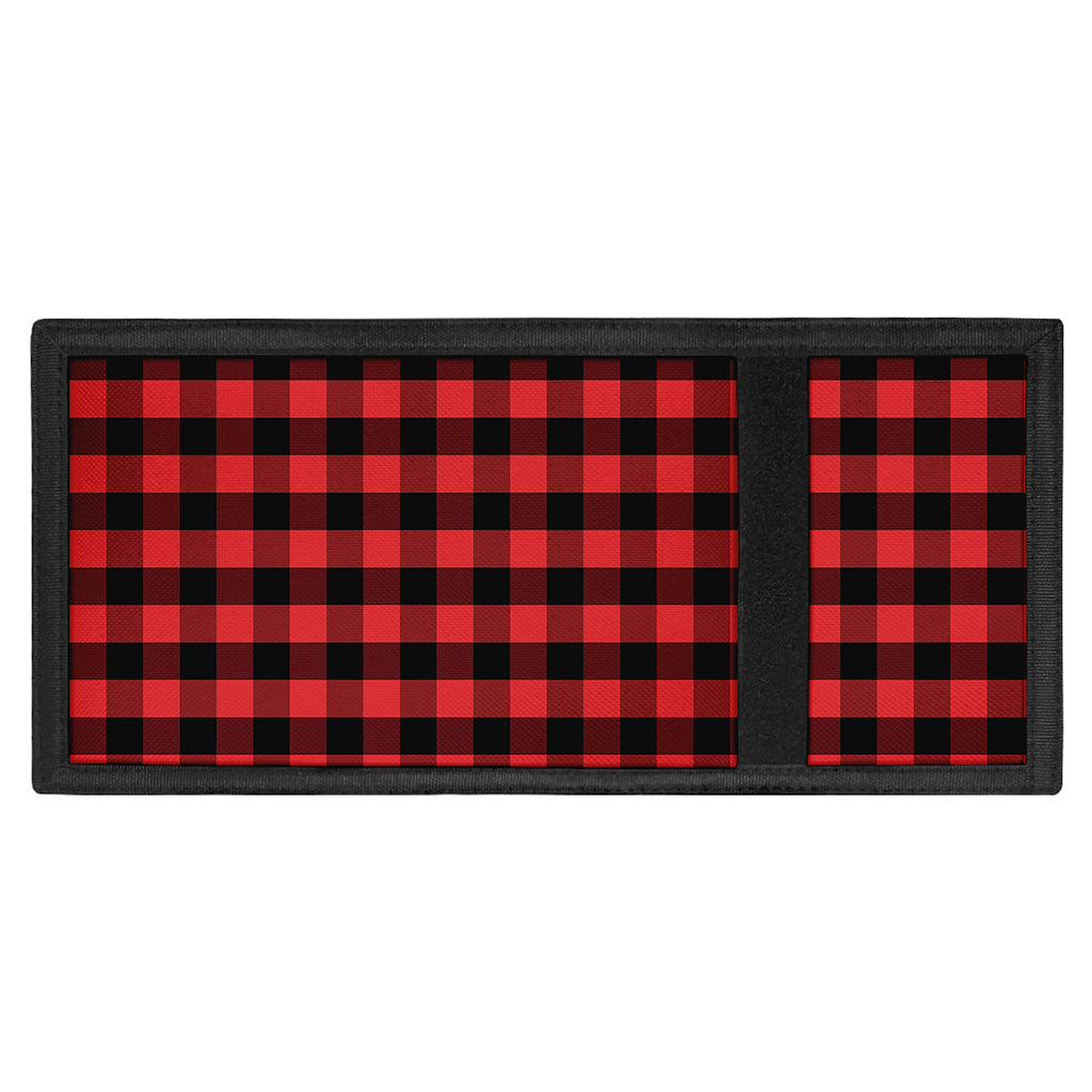 Red And Black Check Pattern Print Trifold Wallet