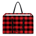 Red And Black Check Pattern Print Utility Tote Bag