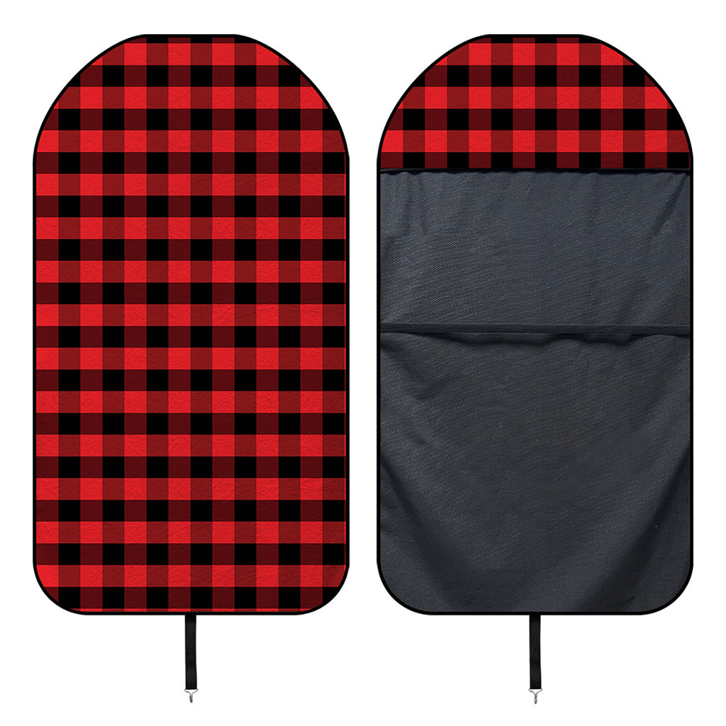 Red And Black Check Pattern Print Waterproof Car Seat Cover