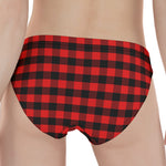 Red And Black Check Pattern Print Women's Panties