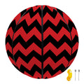 Red And Black Chevron Pattern Print Basketball