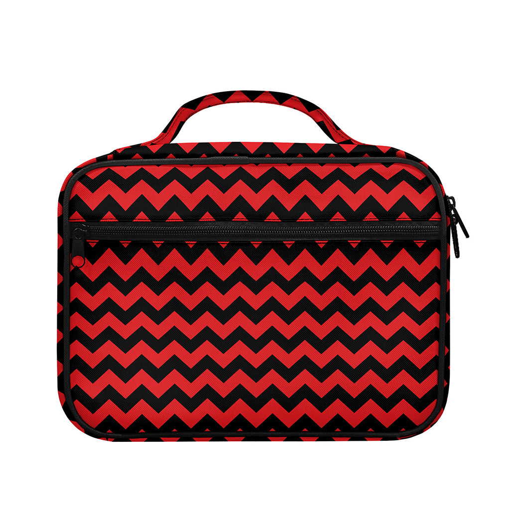 Red And Black Chevron Pattern Print Briefcase Bible Bag