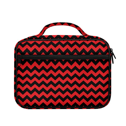 Red And Black Chevron Pattern Print Briefcase Bible Bag