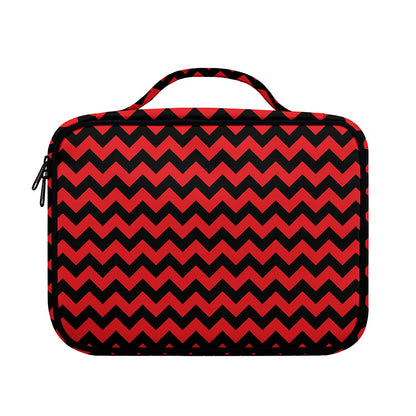 Red And Black Chevron Pattern Print Briefcase Bible Bag