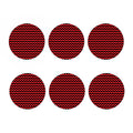 Red And Black Chevron Pattern Print Coaster Set