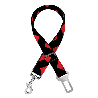 Red And Black Chevron Pattern Print Dog Seat Belt