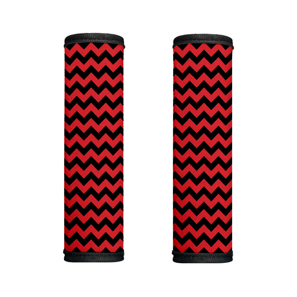 Red And Black Chevron Pattern Print Handle Covers