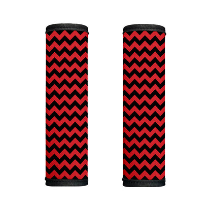 Red And Black Chevron Pattern Print Handle Covers