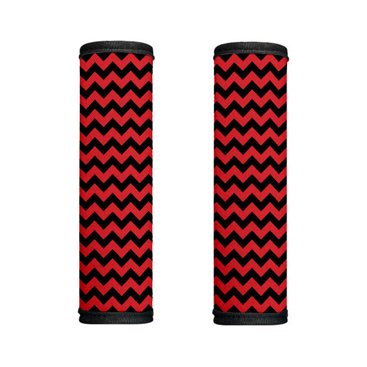 Red And Black Chevron Pattern Print Handle Covers