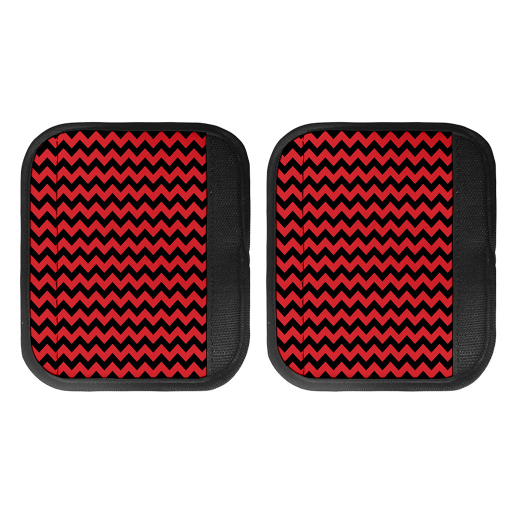 Red And Black Chevron Pattern Print Handle Covers