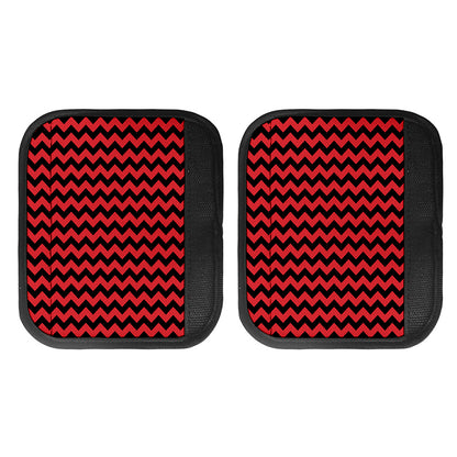 Red And Black Chevron Pattern Print Handle Covers