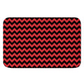 Red And Black Chevron Pattern Print Indoor Door Mat