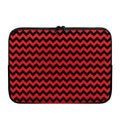 Red And Black Chevron Pattern Print Laptop Sleeve