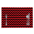 Red And Black Chevron Pattern Print Placemat