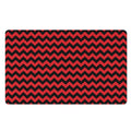 Red And Black Chevron Pattern Print Polyester Doormat