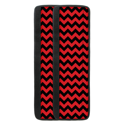Red And Black Chevron Pattern Print Refrigerator Handle Covers