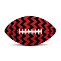 Red And Black Chevron Pattern Print Rugby Ball