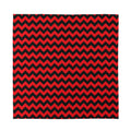 Red And Black Chevron Pattern Print Silk Bandana