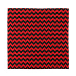 Red And Black Chevron Pattern Print Silk Bandana