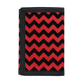 Red And Black Chevron Pattern Print Trifold Wallet