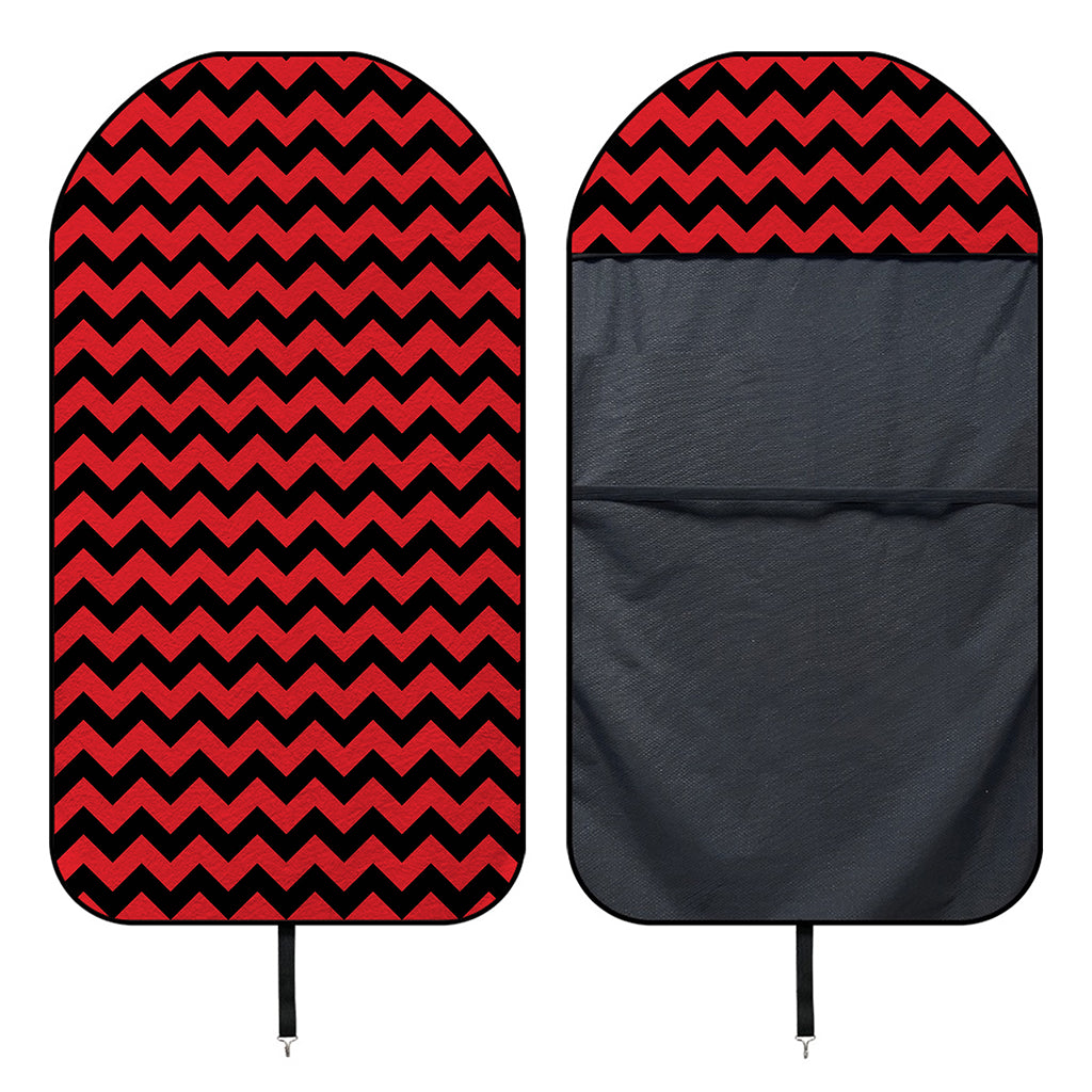 Red And Black Chevron Pattern Print Waterproof Car Seat Cover