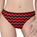 Red And Black Chevron Pattern Print Women's Thong