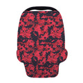 Red And Black Digital Camo Pattern Print Baby Seat Cover