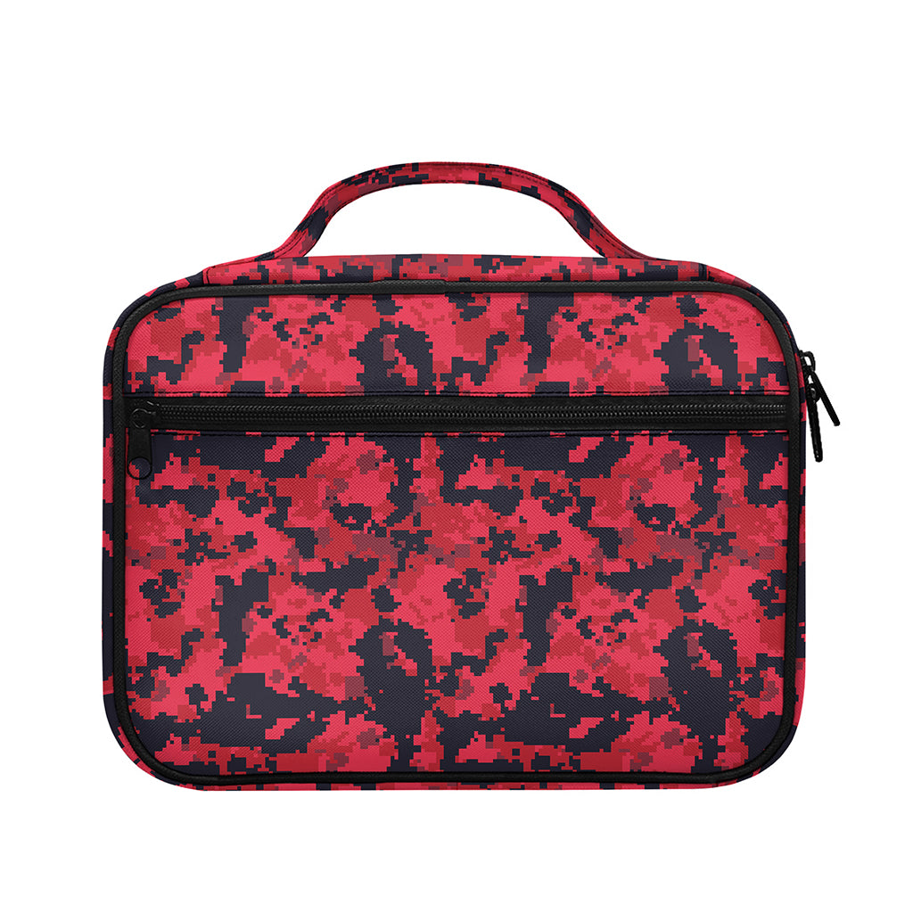 Red And Black Digital Camo Pattern Print Briefcase Bible Bag