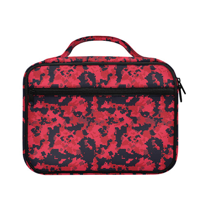 Red And Black Digital Camo Pattern Print Briefcase Bible Bag
