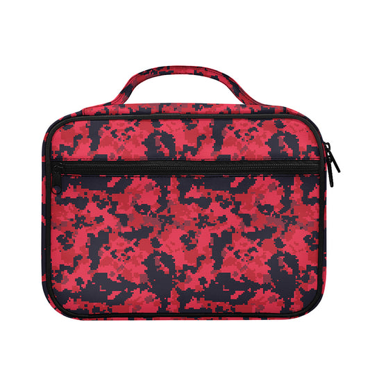 Red And Black Digital Camo Pattern Print Briefcase Bible Bag
