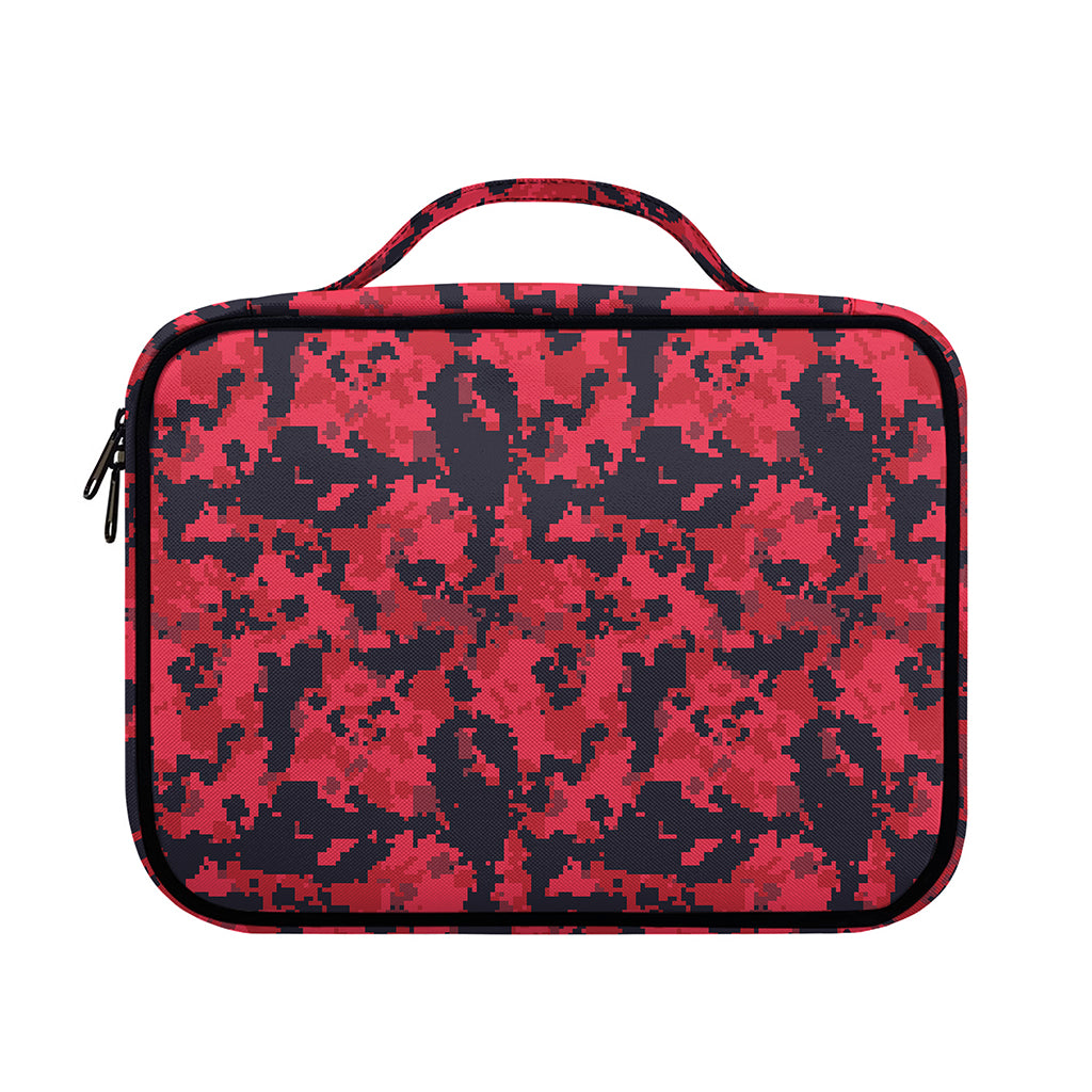 Red And Black Digital Camo Pattern Print Briefcase Bible Bag