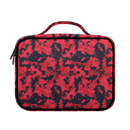 Red And Black Digital Camo Pattern Print Briefcase Bible Bag