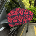 Red And Black Digital Camo Pattern Print Car Side Mirror Covers