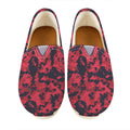 Red And Black Digital Camo Pattern Print Casual Shoes