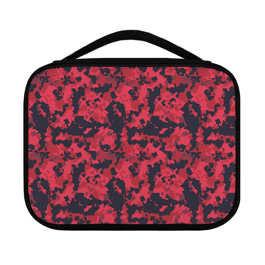 Red And Black Digital Camo Pattern Print Classic Bible Case