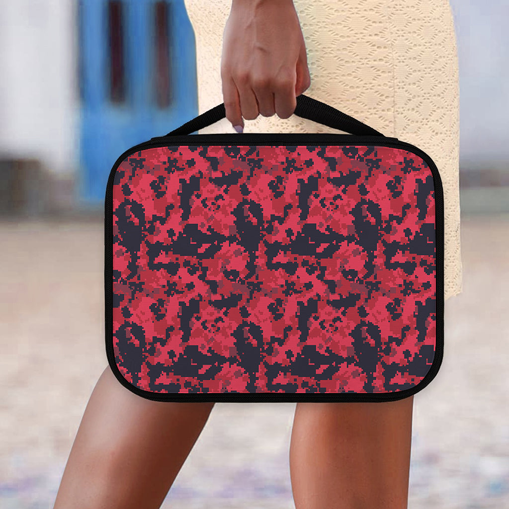 Red And Black Digital Camo Pattern Print Classic Bible Case