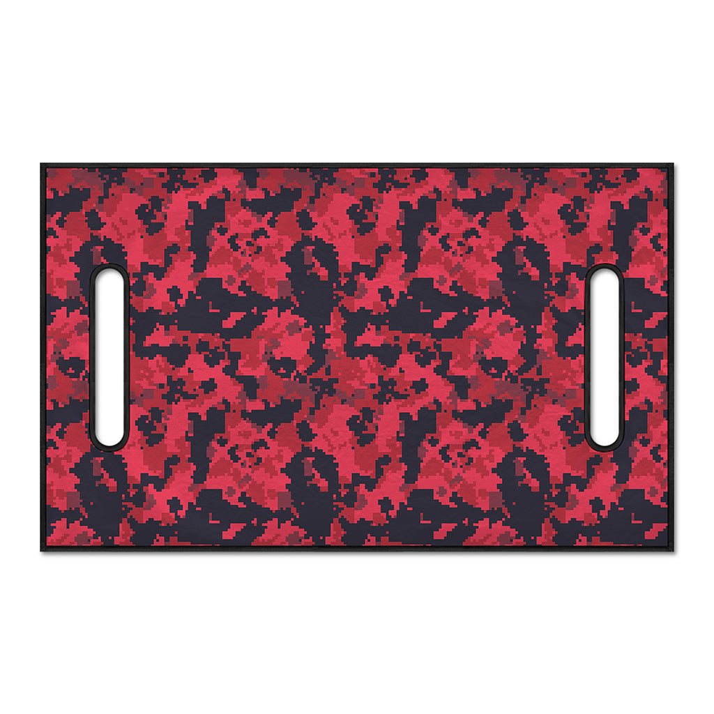 Red And Black Digital Camo Pattern Print Golf Cart Seat Cover