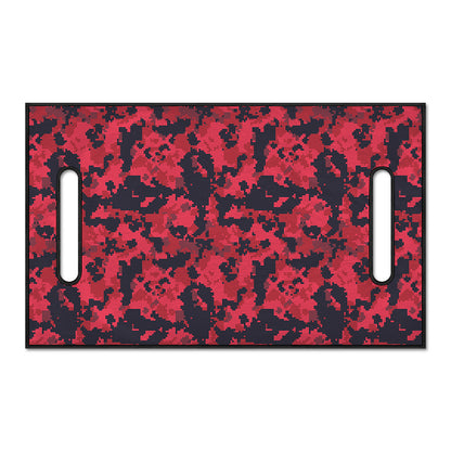 Red And Black Digital Camo Pattern Print Golf Cart Seat Cover