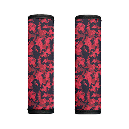 Red And Black Digital Camo Pattern Print Handle Covers