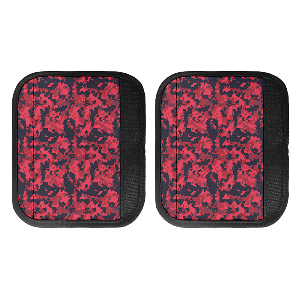 Red And Black Digital Camo Pattern Print Handle Covers