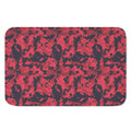 Red And Black Digital Camo Pattern Print Indoor Door Mat