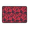 Red And Black Digital Camo Pattern Print Kitchen Mat