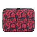 Red And Black Digital Camo Pattern Print Laptop Sleeve