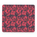 Red And Black Digital Camo Pattern Print Mouse Pad