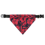 Red And Black Digital Camo Pattern Print Over The Collar Dog Bandana