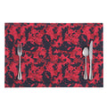 Red And Black Digital Camo Pattern Print Placemat